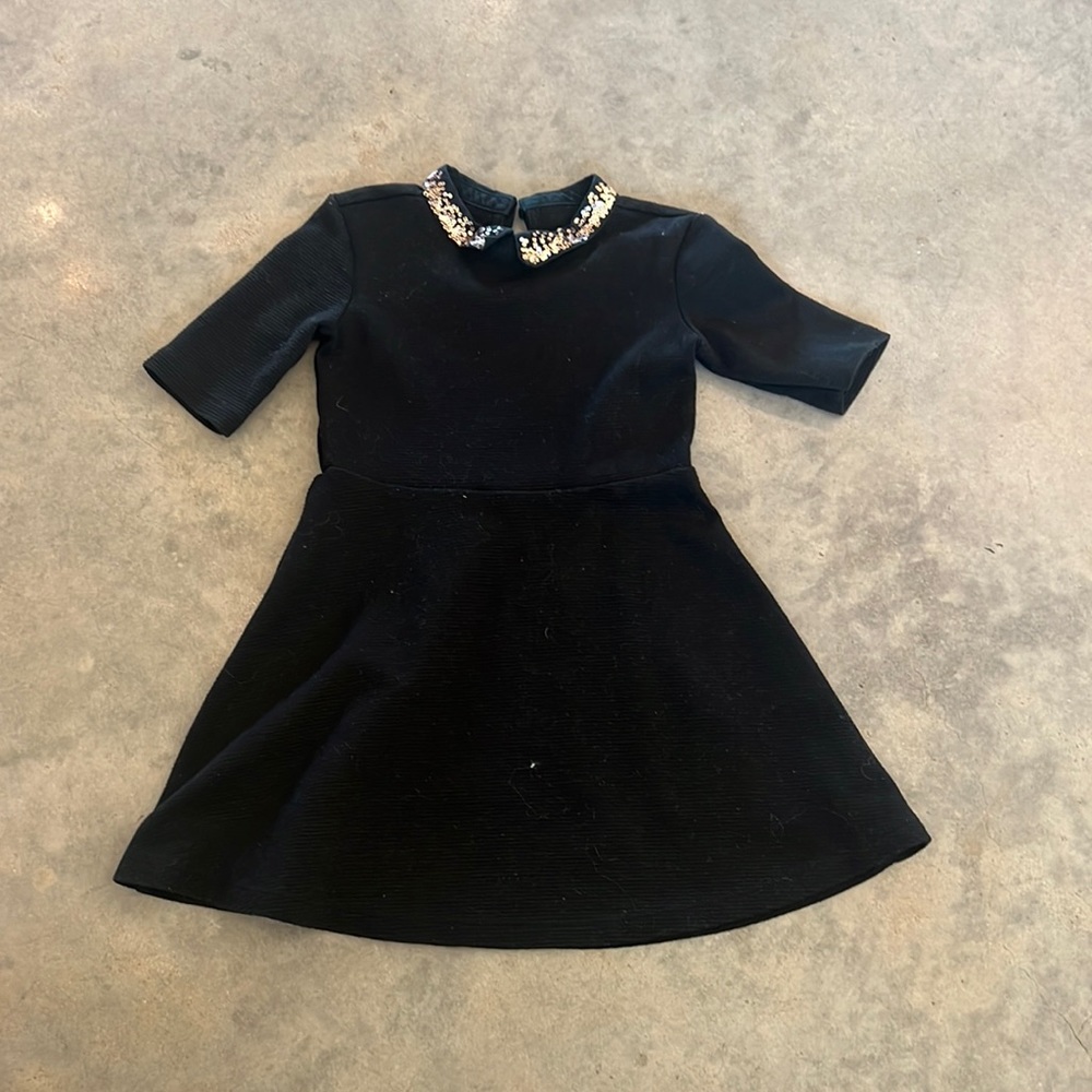 Gap black peplum dress with sequins
